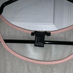 Forever 21 Tops - Forever 21 blush mesh top, size large Forever 21 Tops - Forever 21 blush mesh top, size large
